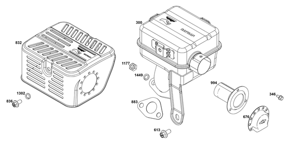 Part Location Diagram of 597069 Briggs and Stratton Guard, Muffler